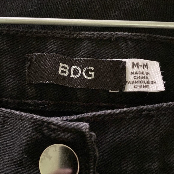 Urban Outfitters BDG Denim Black Button Mini Skirt - Picture 5 of 6